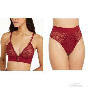 INC Lace Bralette and High Waisted Thong